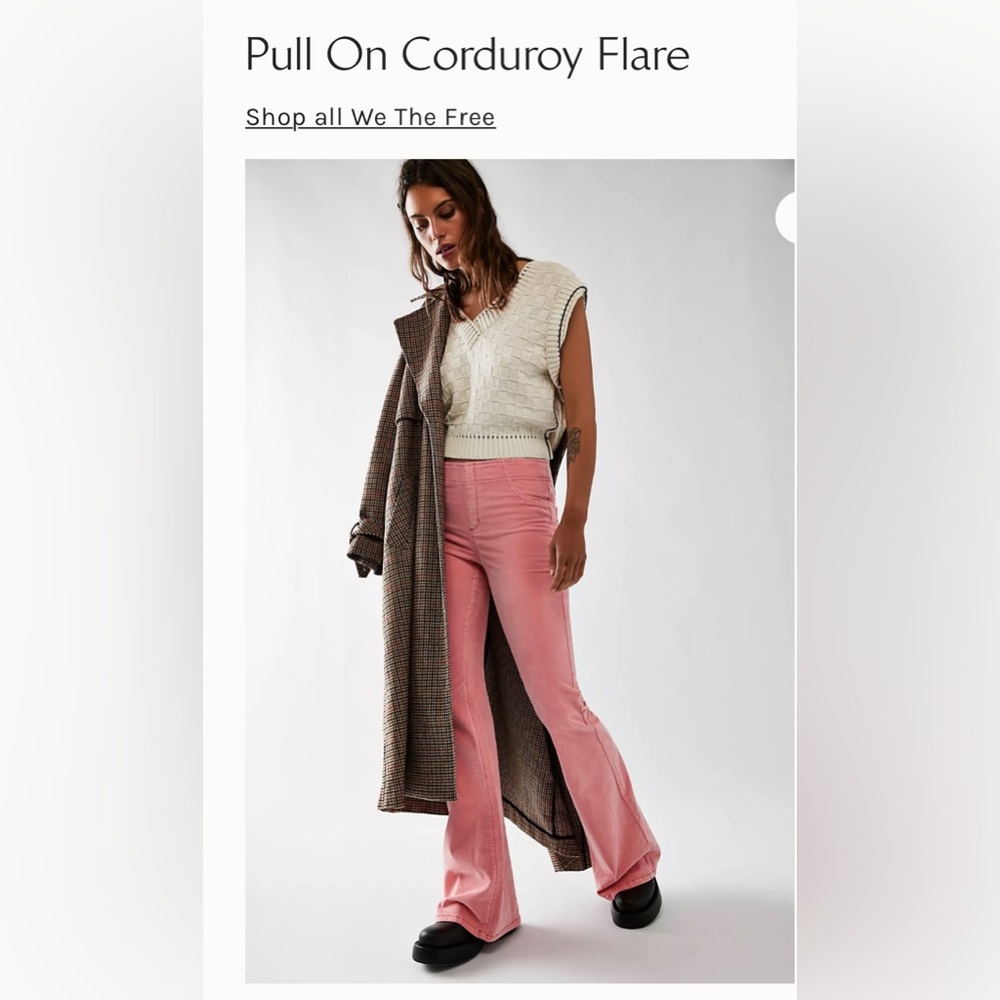 Free People corduroy pull on Flare